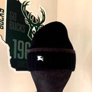 Burberry Black Knit Beanie